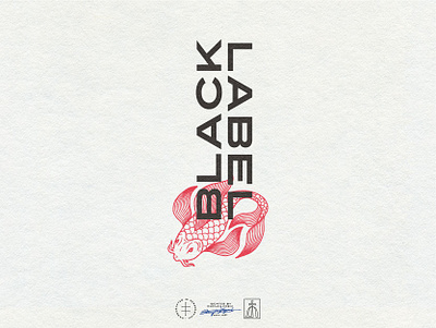 Black Label DS animal branding clean fish illustration japan japanese koi lettering logo logo design logomark logotype minimal minimalist minimalistic modern type typography visual identity