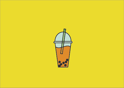 bubble tea and sneaker graphic design