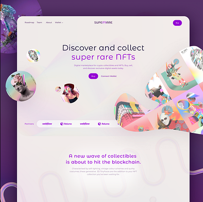 SUPERARE NFT design ui ux web