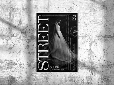 Free Glued Poster Mockup poster mockup free