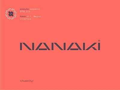 Nanaki update a.i. abstract ai branding code futuristic geometric japan japanese logo modernism robot robotics type typography