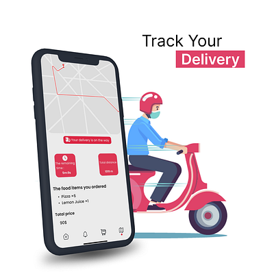 Delivery app tracker designe app designe delivery app food app designe graphic design ui ux