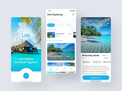 Travel App Design app branding design graphic design illustration typography ui ux