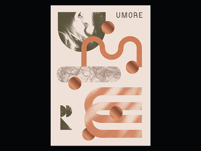 Umore branding collage design geometry layout logo pattern texture type