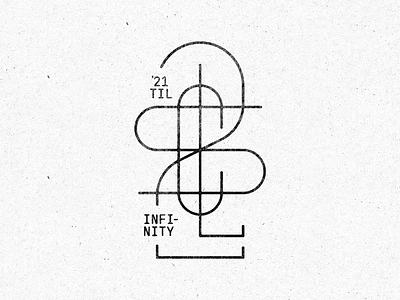 21 'til infinity 2 anniversary c l lettering monogram s type typography wedding