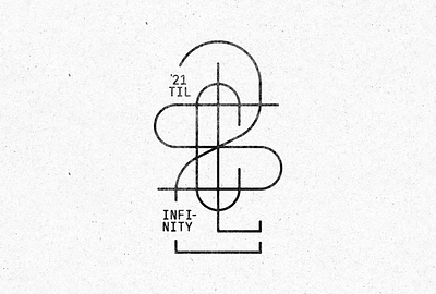 21 'til infinity 2 anniversary c l lettering monogram s type typography wedding