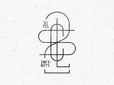 21 'til infinity 2 anniversary c l lettering monogram s type typography wedding