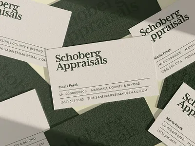 Appraiser/Realtor Business Card Design appraisal appraiser business business card card indiana minimal olive green print print design professional realtor realty sophisticated typography