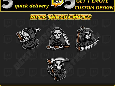 Twitch discord youtube reaper emotes ! BestTwitch vireaper emotes badges twitch