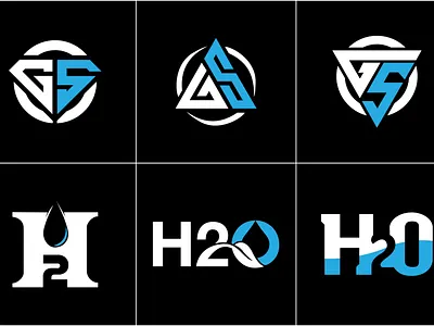 GS & H2O LOGO graphic design gs gs icon gs letter gs logo h2o h2o letter h2o logo letter design letterlogo logo logo design mamun25g
