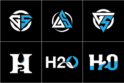 GS & H2O LOGO graphic design gs gs icon gs letter gs logo h2o h2o letter h2o logo letter design letterlogo logo logo design mamun25g