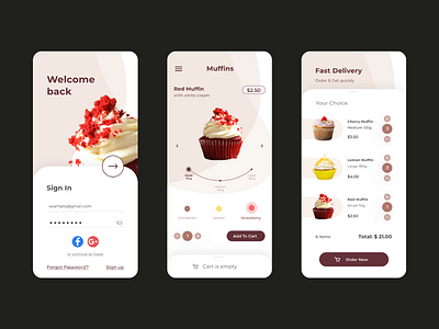 Bakery Online Shop app mobile product design ui ui design