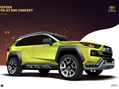Toyota SUV 4x4 adventure car collection concept discover discovery illustration life mountain offroad suv vehicle