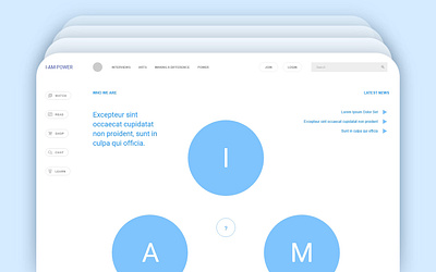 I-AM-POWER • Desktop Version adobe xd desktop ui ux wireframes
