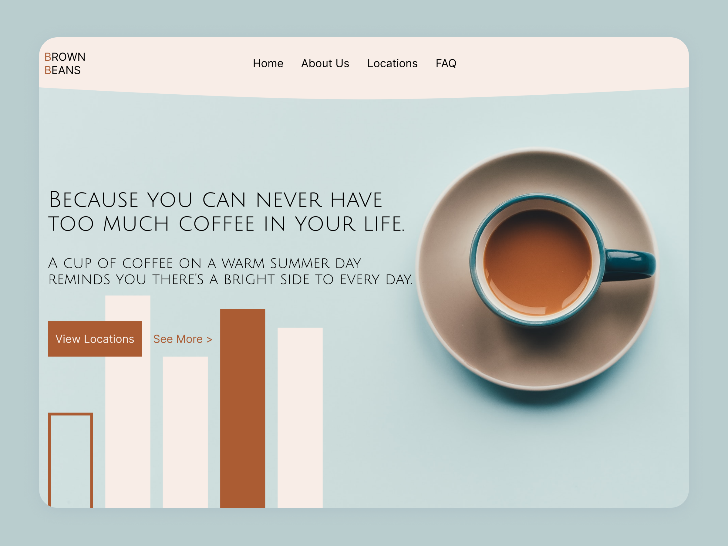 #DailyUI_003: Landing page for Coffee Shop design graphic design ui web design website