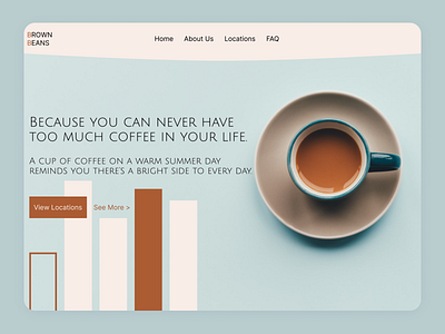 #DailyUI_003: Landing page for Coffee Shop design graphic design ui web design website