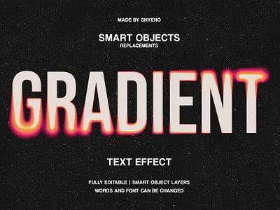 Gradient Blur Text Effect blur distortion effect filter ghost glowing gradient grain grunge headline light melting smudged template text text effect title trippy