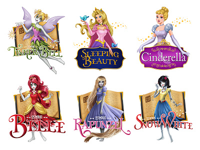 Zombie Princess Icons branding design graphic design illustration logo photoshop typography vector