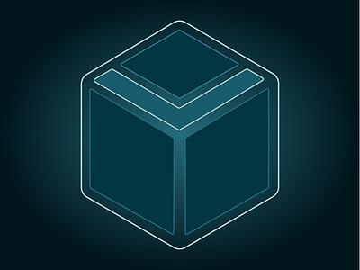 Logseq Logo Community Contest 3d 3d cube blue cube gradient graphic design illustration isometric isometric cube logo white