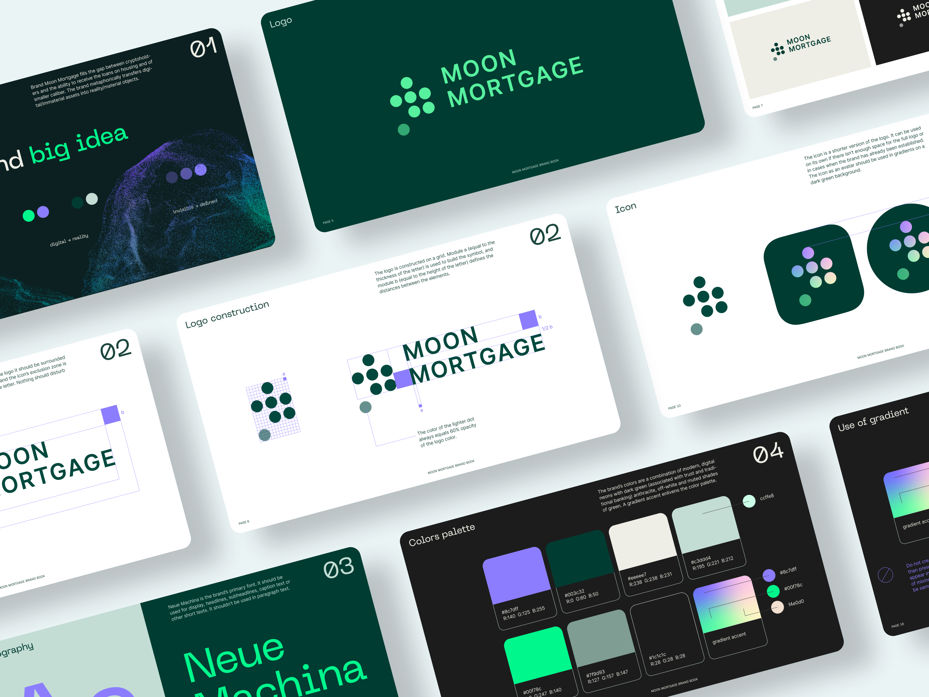 Branding for Moon Mortgage, Crypto-backed Mortgage Provider 3d animation atoms big idea brand idea brandbook branding crypto cryptocurrency finances illustration key visual logo mortgage motion motion graphics visual identity