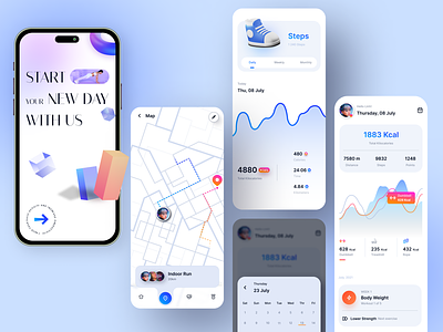 Fitness Tracker App: Reach New Heights in Fitness exercise fitness fitness club fitness tracker fluttertop gym gym app health maps personal trainer app running sports statistic uiux wellness workout workout app workout planner workout tracker yoga