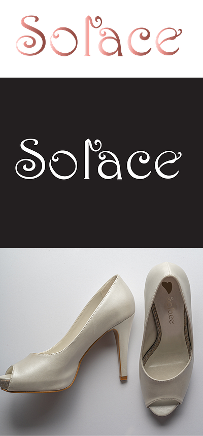Elegant logo for footwear brand graphic design typography vector