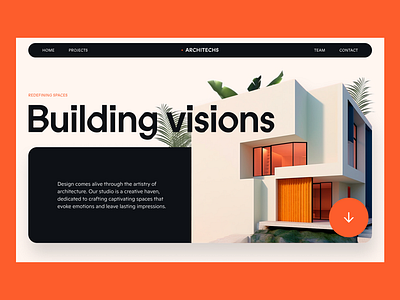ArchiTechs: Building Visions —Prototype architecture dailyui design digital home landingpage prototype ui uidesign uiux user experience user interface ux web webdesign website