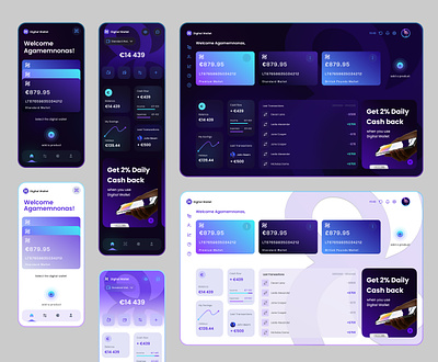 Digital Wallet 3d banking branding dashboard design finance finance app gradient graphic design illustration logo typography ui ux vector