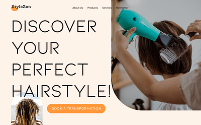 Hair Care Hero Section design ui ui design ux design