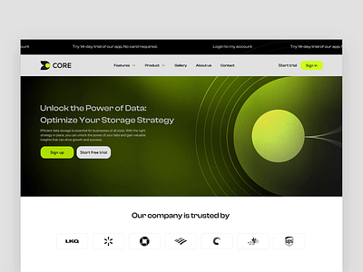 Landing Page Design For Data Company agency animation data design homepage it landing loop minimal motion motion graphics page software texture trending ui ux webdesign website