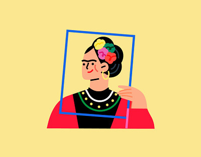 Frida Kahlo app illustration art direction artwork characters design frida kahlo idea illustration stickers vector web illustration woman womans day women