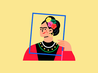 Frida Kahlo app illustration art direction artwork characters design frida kahlo idea illustration stickers vector web illustration woman womans day women