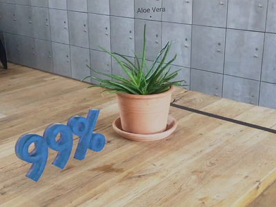 Aloe AR - 3D Motion Graphic 3d animation ar augmented reality blender design motion ui
