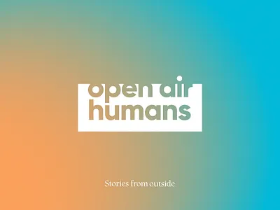 Open Air Humans branding logo podcast typography