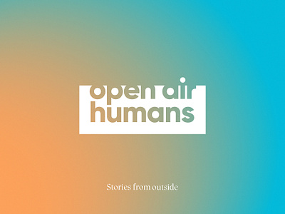 Open Air Humans branding logo podcast typography