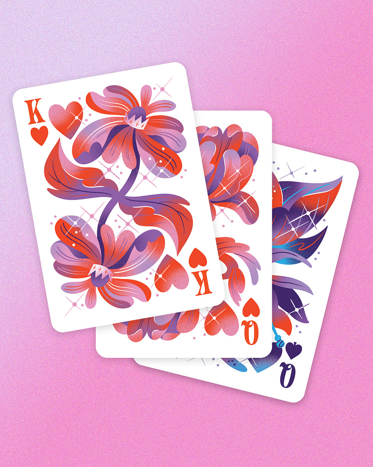 Glittering Flowers Playing Card Deck by Jordan Kay on Dribbble