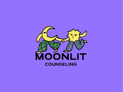 Moonlit Counseling branding business cards character design character illustration client design design galactic graphic design illustration logo outerspace stars sun and moon
