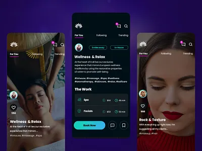 Beauty App - Feed app beauty mobile ui ux wellness