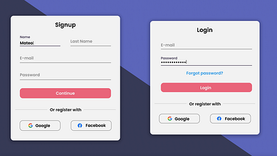 Signup - Login