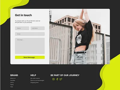 Contact Form branding design ui ux