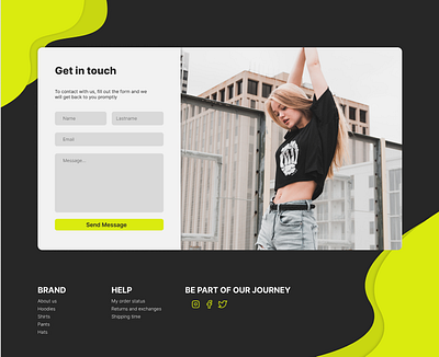 Contact Form branding design ui ux