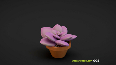 Weekly Succulent 008 3d c4d cinema 4d garden illustration lowpolly plant render succulent