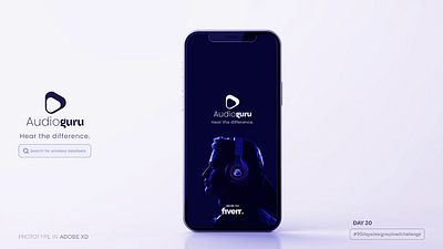 Introducing Audioguru adobe xd animation branding creative process. creativeprocess design designinspiration ecommerce figma graphic design headphones logo onlineshopping ui userexperience uxui