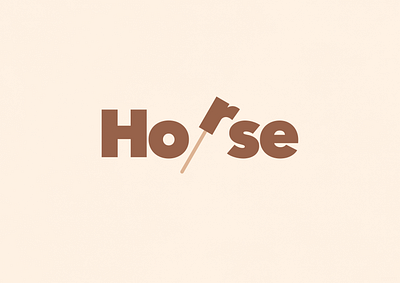 Horse | Typographical Poster animal graphics horse illustration letters minimal poster simple text typography