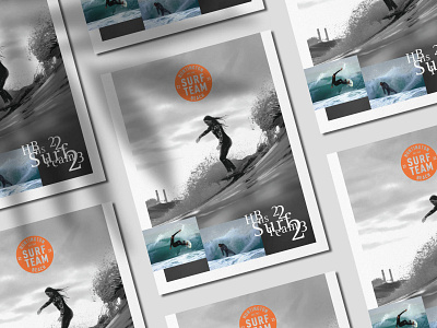 HBHS Surf Team 2023 catalog design editorial design graphic design print design publication design surf culture surf history surfing surfing magazine surfing program