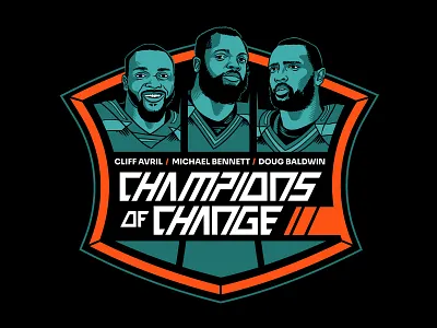 Champions of Change T-Shirt apparel badge football graphic tee human nfl people portrait portraits seahawks seattle seattle seahawks sports t shirt tee shirt tshirt