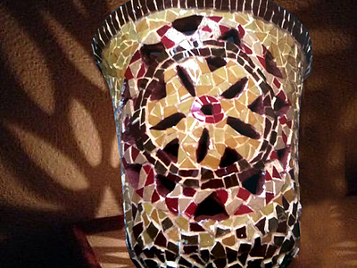 Mosaic light fixture