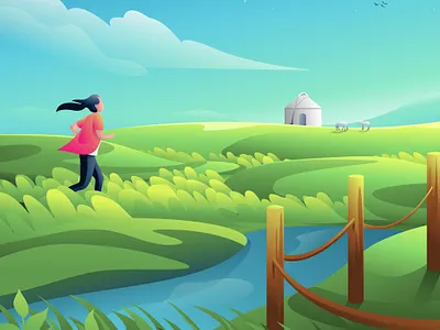 Relax and Enjoy adventure environment illustration landscape illustration travel wallpaper web