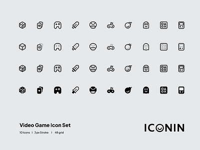 Iconin : Video Game Icon Set app icon logo app icons flat icons icon icon illustration icon pack iconin iconography icons icons set iconset illustration interface icon line icons product icon store stroke icons ui icons vector icons web icons
