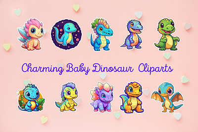 Charming Baby Dinosaur Cliparts baby clipart baby dinosaur clipart dinosaur